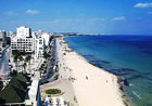 Ville de Sousse (Vue arienne *La plage* ) .